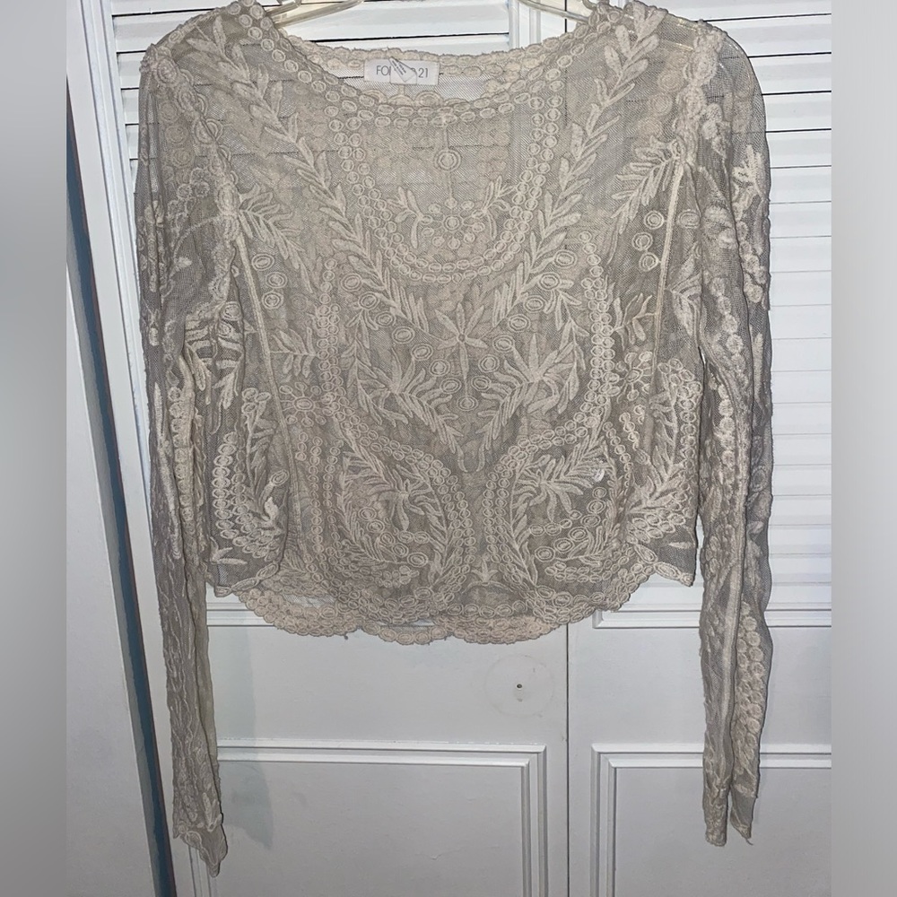 White see-through blouse